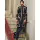 ZGMS2799 Black Raw Silk Sherwani