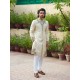 ZGMS2800 Ivory Raw Silk Sherwani