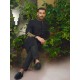 ZGMS2803 Black Jamawar Sherwani