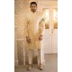 ZGMS2907 Off-White Raw Silk Sherwani
