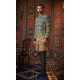 ZGMS2916 Black Raw Silk Sherwani