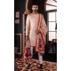 ZGMS2921 Rose Gold Embroidered Raw Silk Sherwani