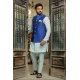 ZGMW2005 International Klein Blue Raw Silk Waistcoat