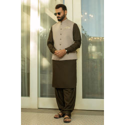 ZGMW2008 Almond Suiting Fabric Waistcoat