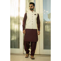 ZGMW2010 Cornsilk Suiting Fabric Waistcoat