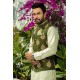 ZGMW2012 Army Green Raw Silk Waistcoat ZGMW2012 Army Green Raw Silk Waistcoat