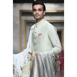 ZGMW2017 Honeydew Raw Silk Waistcoat