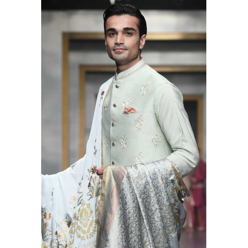 ZGMW2017 Honeydew Raw Silk Waistcoat