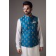 ZGMW2020 Sea Blue Raw Silk Waistcoat ZGMW2020 Sea Blue Raw Silk Waistcoat