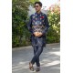 ZGMW2059 Blue Coral Raw Silk Waistcoat ZGMW2059 Blue Coral Raw Silk Waistcoat