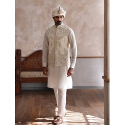 ZGMW2219 Cosmic Latte Suiting Fabric Waistcoat