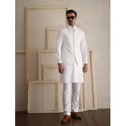 ZGMW2240 White Suiting Fabric Waistcoat