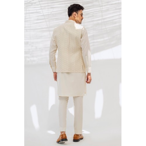 ZGMW2365 Champagne Blue Raw Silk Waistcoat ZGMW2365 Champagne Blue Raw Silk Waistcoat