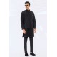 ZGMW2368 Black Raw Silk Waistcoat ZGMW2368 Black Raw Silk Waistcoat