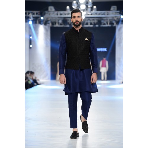ZGMW2377 Black Raw Silk Waistcoat ZGMW2377 Black Raw Silk Waistcoat