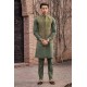 ZGMW2862 Sage Raw Silk Waistcoat