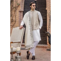 ZGMW2864 Off-White Raw Silk Waistcoat