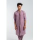 ZGMK3205 Pink Lavender Khadi Woven Cotton Kurta