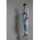 ZGMK3223 Uranian Blue Khadi Woven Cotton Kurta ZGMK3223 Uranian Blue Khadi Woven Cotton Kurta