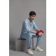 ZGMK3223 Uranian Blue Khadi Woven Cotton Kurta ZGMK3223 Uranian Blue Khadi Woven Cotton Kurta