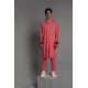 ZGMK3230 Brink Pink Khadi Woven Cotton Kurta