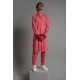 ZGMK3230 Brink Pink Khadi Woven Cotton Kurta