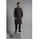 ZGMK3233 Black Khadi Woven Cotton Kurta ZGMK3233 Black Khadi Woven Cotton Kurta