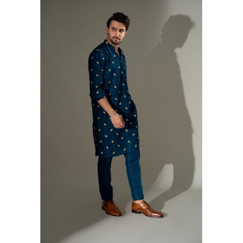ZGMK3235 Deep Water Khadi Silk ZGMK3235 Deep Water Khadi Silk