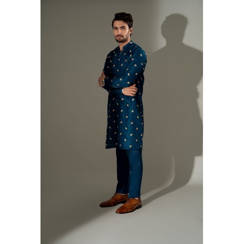 ZGMK3235 Deep Water Khadi Silk ZGMK3235 Deep Water Khadi Silk
