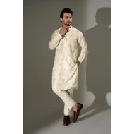 ZGMK3236 Cornsilk Silk Kurta