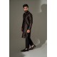 ZGMK3240 Black Banarsi Kurta
