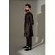 ZGMK3240 Black Banarsi Kurta