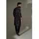 ZGMK3241 Black Cotton Karandi Kurta