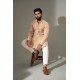 ZGMK3243 Light Orange Cotton Silk Kurta