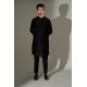 ZGMK3248 Black Cotton Silk Kurta