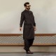 ZGMK3296 Dark Van Dyke Brown Bosky Linen Kurta ZGMK3296 Dark Van Dyke Brown Bosky Linen Kurta