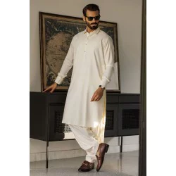 ZGMK3298 Off-White Bosky Linen Kurta