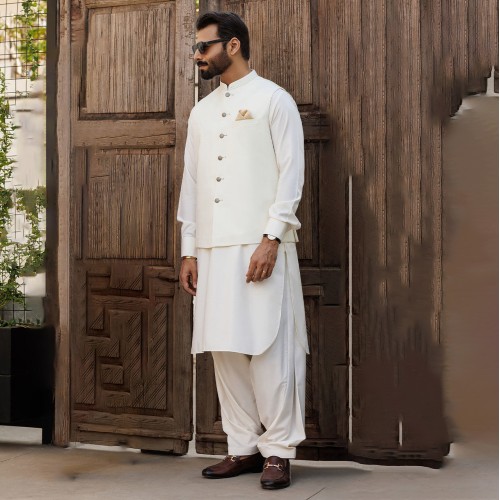 ZGMK3298 Off-White Bosky Linen Kurta