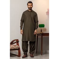 ZGMK3301 Dark Lava Bosky Linen Kurta