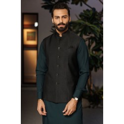 ZGMK3303 Dragon Teal Bosky Linen Kurta