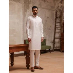 ZGMK3402 Off-White Bosky Linen Kurta