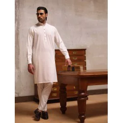 ZGMK3405 Off-White Bosky Linen Kurta