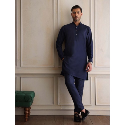 ZGMK3421 Space Cadet Cotton Silk Kurta