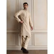 ZGMK3426 Papaya Whip Cotton Silk Kurta