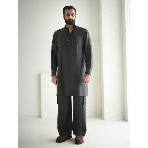 ZGMK3439 Arsenic Cotton Blend Kurta