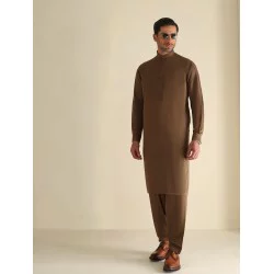 ZGMK3478 Tuscan Tan Cotton Blend Kurta