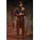 ZGMP3111 Black Raw Silk Prince Coat