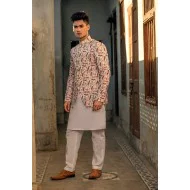 ZGMP3115 Desert Sand Raw Silk Prince Coat