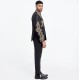 ZGMP3123 Black Raw Silk Prince Suit