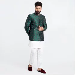 ZGMP3128 Dragon Fly Raw Silk Prince Coat